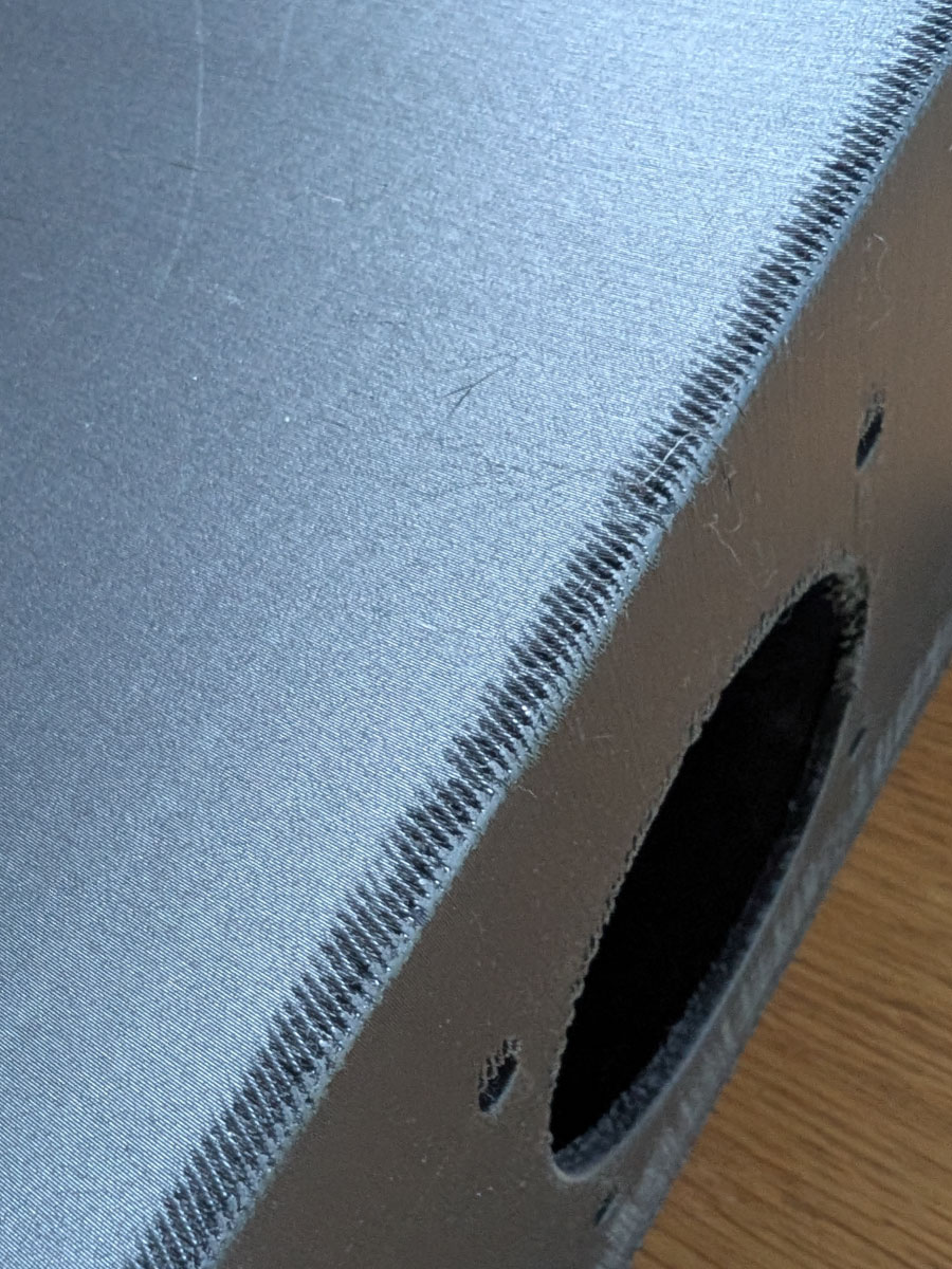3Dプリント製排気システム部品の積層状態