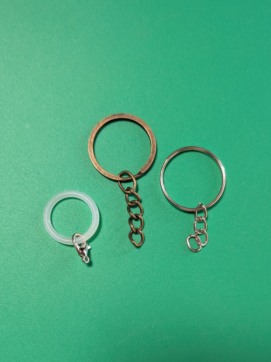 推し命札に使用できる組紐、金属リング、シリコンリング